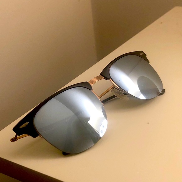 Ray Ban Thin Mirrored Sunglasses RB8056-17630-49